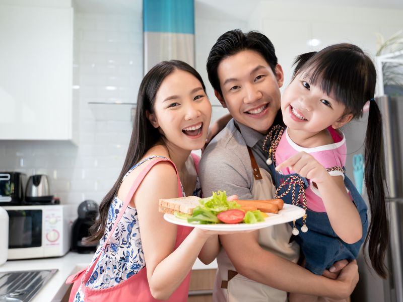Gia đình và chế độ ăn uống khỏe mạnh