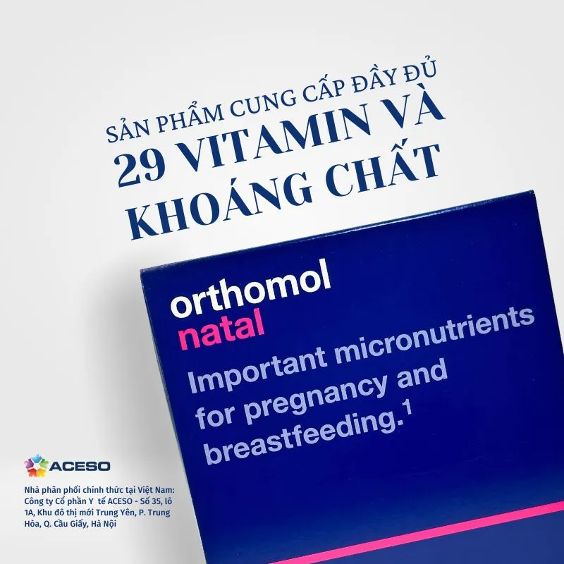 Orthomol Natal cung cấp 28 vitamin và khoáng chất cho mẹ và bé trong suốt thai kỳ