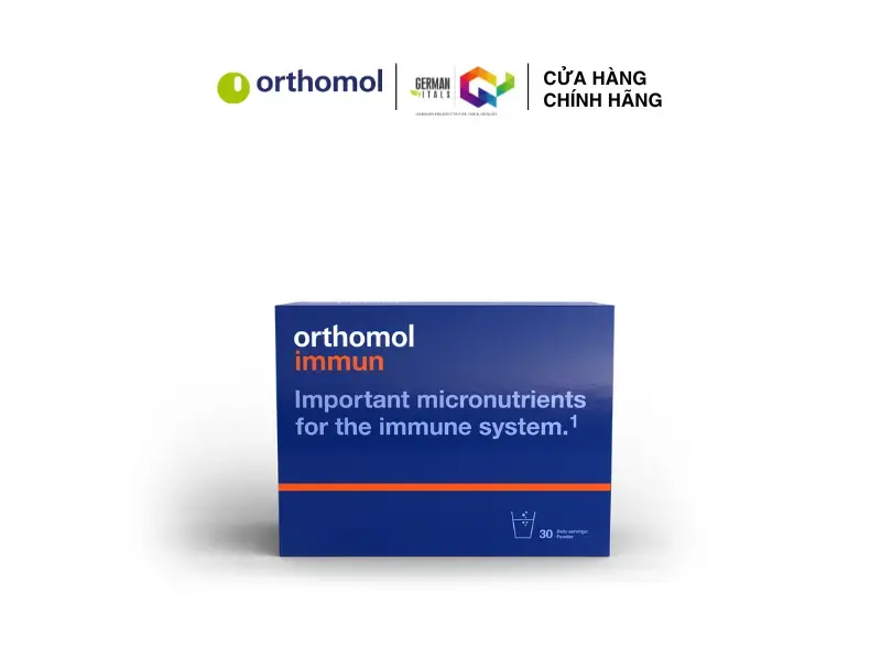 Orthomol Immun - Tăng cường hệ miễn dịch, đóng gói dạng bột. Hộp 30 ngày