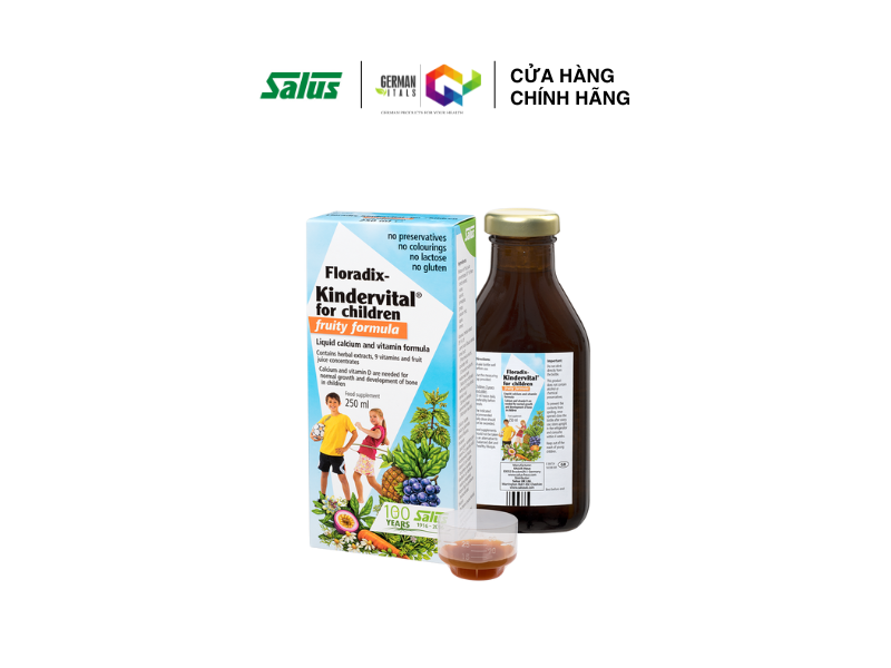 Siro Floradix - Kindervital for Children Fruity bổ sung canxi và vitamin cho trẻ